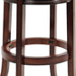 Sabi 29 inch Swivel Counter Stool Solid Wood Faux Leather Brown Black By Casagear Home BM274356