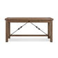 60 Inch Solid Wood Writing Desk with Drawer Metal Cross Bracers Brown By Casagear Home BM274753