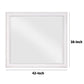 42 Inch Wall Mirror Molded Sleek Wood Frame White By Casagear Home BM275060