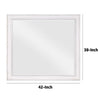 42 Inch Wall Mirror Molded Sleek Wood Frame White By Casagear Home BM275060