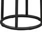 Ken 30 Inch Backless Round Barstool Pine Wood Seat Brown Black By Casagear Home BM275612