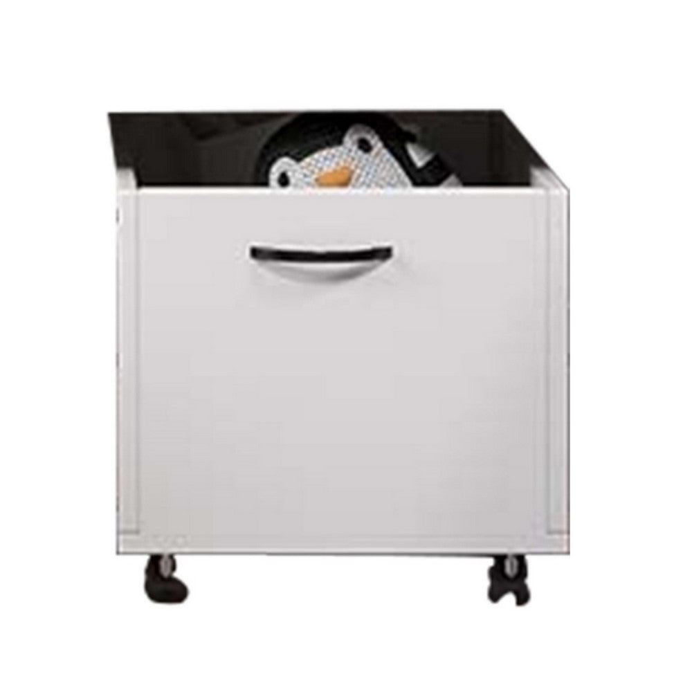 20 Inch Multipurpose Storage Box with Caster Wheels Set of 2 White By Casagear Home BM275734