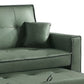 82 Inch Adjustable Sofa Pull Out Trundle Tufted Dark Green By Casagear Home BM276214