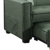 82 Inch Adjustable Sofa Pull Out Trundle Tufted Dark Green By Casagear Home BM276214