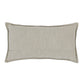 Norm 26 Inch Leather Decorative Lumbar Throw Pillow Stitched Soft Gray By Casagear Home BM276960