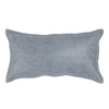 Norm 26 Inch Leather Decorative Lumbar Throw Pillow Stitched Soft Gray By Casagear Home BM276960