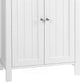 Deavan 31 Inch Wood Bathroom Storage Cabinet 2 Doors Plank Style White By Casagear Home BM277133