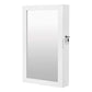 26 Inch Wall Mountable Jewelry Cabinet Mirror Panel White By Casagear Home BM277139