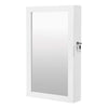 26 Inch Wall Mountable Jewelry Cabinet Mirror Panel White By Casagear Home BM277139