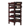 Naomi 29 Inch 5 Tier Wine Rack Bamboo Frame 30 Bottles Espresso Brown By Casagear Home BM277144