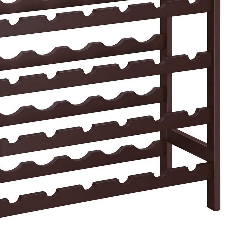 Naomi 29 Inch 5 Tier Wine Rack Bamboo Frame 30 Bottles Espresso Brown By Casagear Home BM277144