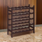 Naomi 29 Inch 5 Tier Wine Rack, Bamboo Frame, 30 Bottles, Espresso Brown By Casagear Home