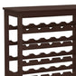 Naomi 39 Inch 7 Tier Wine Rack Bamboo Frame 42 Bottles Espresso Brown By Casagear Home BM277145