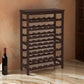 Naomi 39 Inch 7 Tier Wine Rack, Bamboo Frame, 42 Bottles, Espresso Brown By Casagear Home