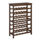 Naomi 39 Inch 7 Tier Wine Rack Bamboo Frame 42 Bottles Walnut Brown By Casagear Home BM277146