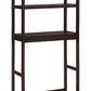 Glenn 64 Inch 3 Tier Bathroom Organizer Bamboo Adjustable Shelves Brown By Casagear Home BM277148