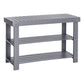 Roy 28 Inch Shoe Bench, 2 Tier Storage Rack, Bamboo Frame, Gray By Casagear Home