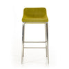 Cid 30 Inch Modern Bar Stool Low Back Metal Legs Green By Casagear Home BM279136