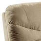 Deby 35 Inch Modern Recliner Foam Cushioned Seat Soft Microfiber Beige By Casagear Home BM280249