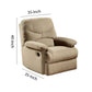 Deby 35 Inch Modern Recliner Foam Cushioned Seat Soft Microfiber Beige By Casagear Home BM280249