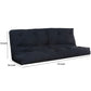 Nab 74 Inch Modern Full Futon Mattress Tufted Reversible Fabric Black By Casagear Home BM280253