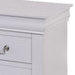 24 Inch Modern Classic Nightstand 2 Drawers Drop Handles Wood White By Casagear Home BM280265