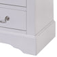 24 Inch Modern Classic Nightstand 2 Drawers Drop Handles Wood White By Casagear Home BM280265