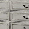 Ivy 63 Inch Modern Dresser 9 Drawers Drop Handles Wood Brown White By Casagear Home BM280353