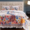 Tess Microfiber 2 Piece Twin Quilt Set, Peacock, Floral Print, Multicolor By Casagear Home