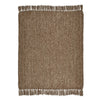 Emily 60 Inch Soft Polyester Throw Blanket Knotted Fringe Set of 3 Brown By Casagear Home BM283133