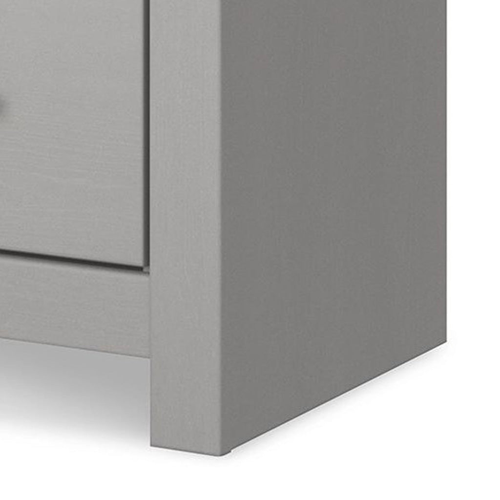 Finley 25 Inch Rustic Wood Nightstand 2 Drawer Marble Top Gray White By Casagear Home BM283310