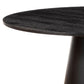 59 Inch Round Dining Table Rubberwood Flared Frame Dark Burnished Brown By Casagear Home BM283846