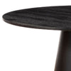 59 Inch Round Dining Table Rubberwood Flared Frame Dark Burnished Brown By Casagear Home BM283846