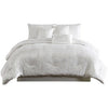 Jay 7 Piece King Comforter Set, Polyester Velvet Deluxe Texture, White By Casagear Home