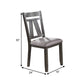 Lexi 24 Inch Dining Side Chair Padded Seat Set of 2 Gray Dark Brown By Casagear Home BM284316