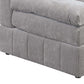 Luna 33 Inch Modular 1 Arm Corner Chair Triple Plush Cushioned Seat Gray By Casagear Home BM284328