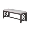 Ivy 50 Inch Modern Fabric Upholstered Dining Bench Rubberwood Frame Gray By Casagear Home BM284339