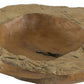 Set of 2 Decoratie Teak Wood Table Bowls Brown Natural Edge Brown Finish By Casagear Home BM284953