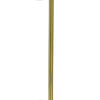 Sel 14 Inch Candle Holder with Modern Selenite Stone Accent Gold and White By Casagear Home BM284960