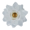 Sel 6 Inch Candle Holder Selenite Stone Flower Accent Gold Clear Blue By Casagear Home BM284961