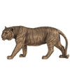 Don 12 Inch Stalking Tiger Accent Figurine, Tabletop Decor, Brown Polyresin By Casagear Home