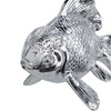 Don 10 Inch Goldfish Accent Figurine Tabletop Decor Chrome Finished Resin By Casagear Home BM284981