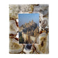 9 Inch Accent Photo Frame, Agate Stone, 6 Inch Photo Opening, Brown, White By Casagear Home