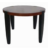 Max 35 Inch Oval Top Coffee Table Mango Wood Iron Frame Brown Black By Casagear Home BM285033