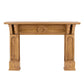 55 Inch Wall Mount Wood Mantel Shelf Intricate Molded Design Natural Brown By Casagear Home BM285042