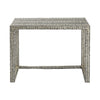 36 Inch Accent Console Table Capiz Shell Inlay Rectangular Gray By Casagear Home BM285102