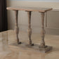 36 Inch Console Table Fir Wood Classical Turned Pedestal Base Gray By Casagear Home BM285154