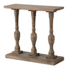 36 Inch Console Table Fir Wood Classical Turned Pedestal Base Gray By Casagear Home BM285154