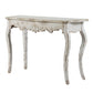 30 Inch Console Table Fir Wood Rectangle Curved Legs Distressed White By Casagear Home BM285232