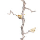 28 Inch Accent Table Artful Branch Like Frame Gold Bird Accents Silver By Casagear Home BM285256